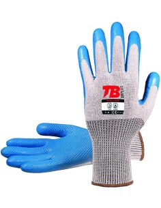 Guante latex 313az grip talla 07 azul de tomas bodero caja de 10 unidades