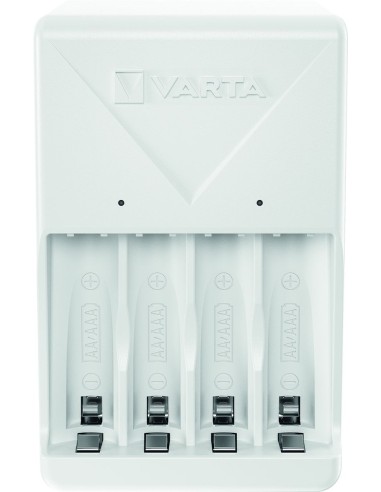 Cargador plug 2x aa 2100mah 57657101451 de varta