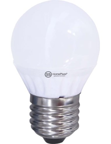 Lampara esferica led e27 7,5w 3000k de unifersa caja de 12 unidades