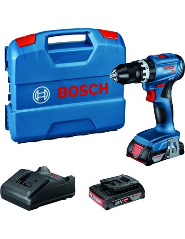 Taladro percutor gsb18v-45 18v 2b 2ah+l-case de bosch construccion / industria