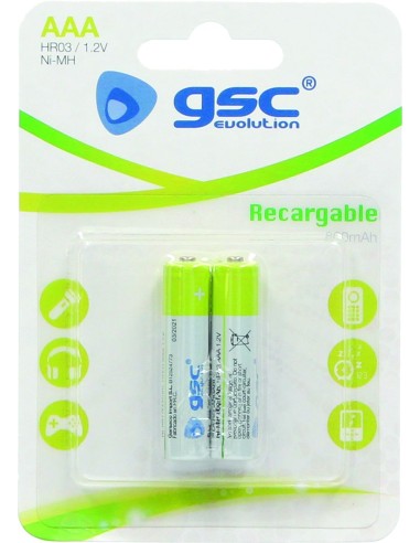 Pila recargable gsc hr03(aaa) 800mah bl2 de unifersa caja de 10 unidades