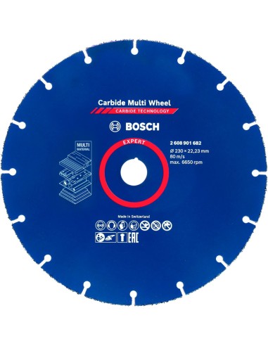 Disco multiwheel expert x-lock 230x22,23 de bosch construccion / industria