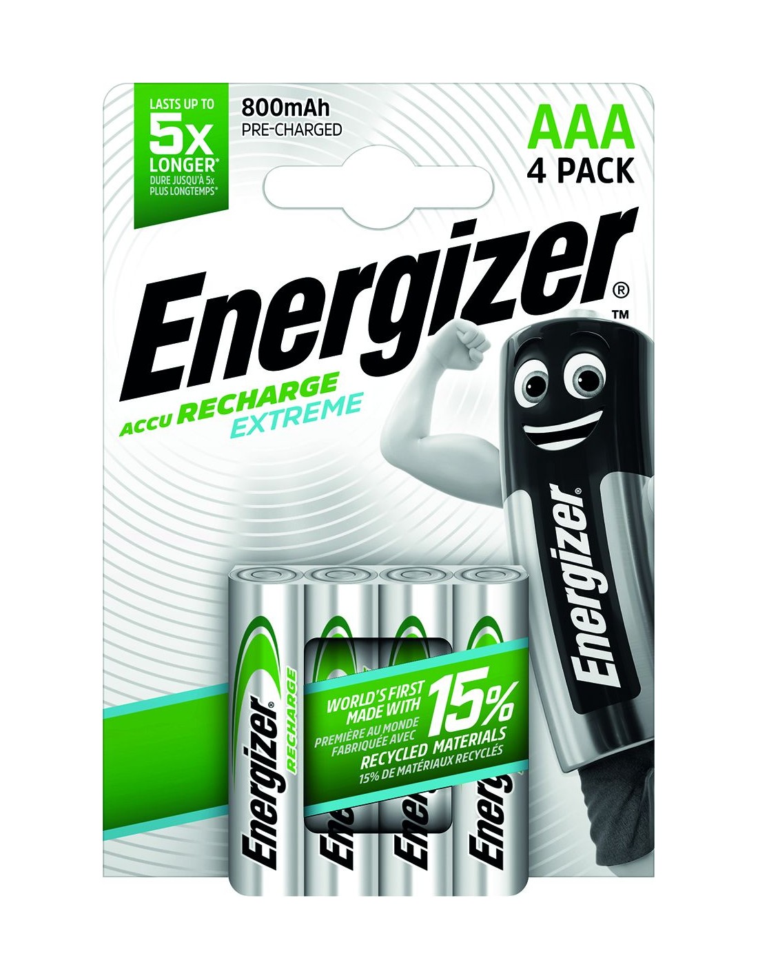 ▷ Pila recargable extreme hr03 aaa 0800mah bl4 de energizer ®