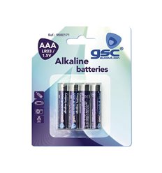 Pila alkalina gsc evolution lr03(aaa) bl(4) de unifersa caja de 10 unidades