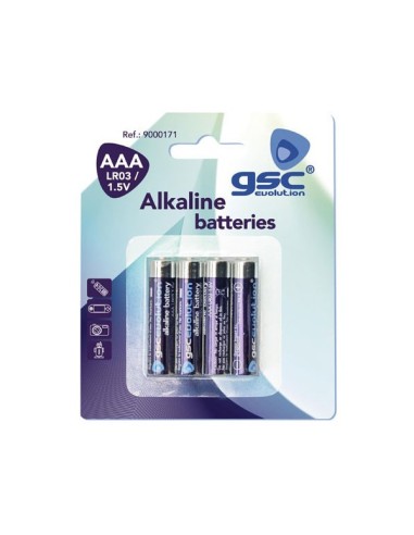 Pila alkalina gsc evolution lr03(aaa) bl(4) de unifersa caja de 10 unidades