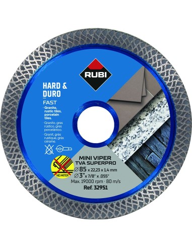 Disco diamante mini viper tva 32951 85mm superp de rubi