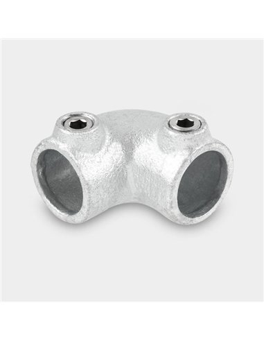 Codo hierro galvanizado 90º 33,7mm de norma