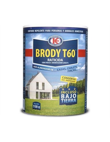 Raticida cebo fresco brody t60 150gr de impex caja de 24 unidades