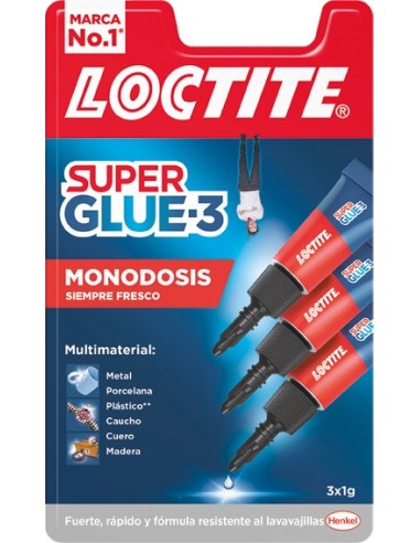 Pegamento s.glue3 trio12 2640065 de loctite caja de 12 unidades