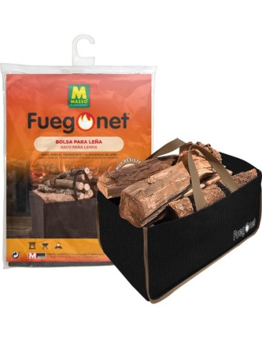 Bolsa p/leña 231308  58.5x30.5x38.5 de fuego net