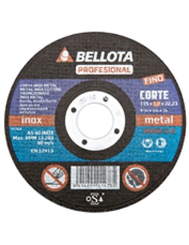 Disco c.metal 50301-115x3x22 prof.a24rbf de bellota caja de 25 unidades