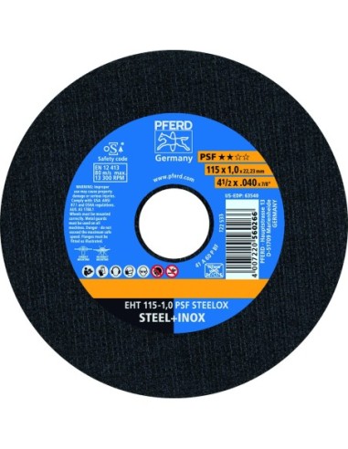 Disco corte eht a46p-125x1,6 psf inox de pferd-rüggeberg caja de 25 unidades