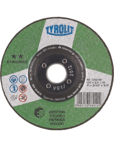 Disco 42x c30-bf 230x3x22,2 standar de tyrolit caja de 25 unidades