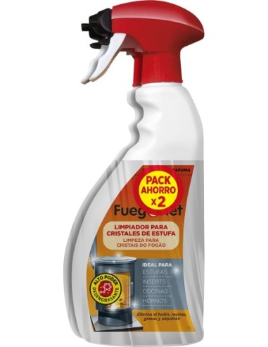 Limpiaestufas 231431n-750ml pack 2u de fuego net