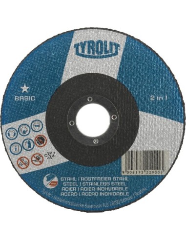 Disco 42c a30- bf 125x2,5x22,2 basic de tyrolit caja de 25 unidades