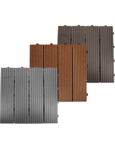 Baldosa composite 30151 30x30x2cm madera de faura caja de 11 unidades