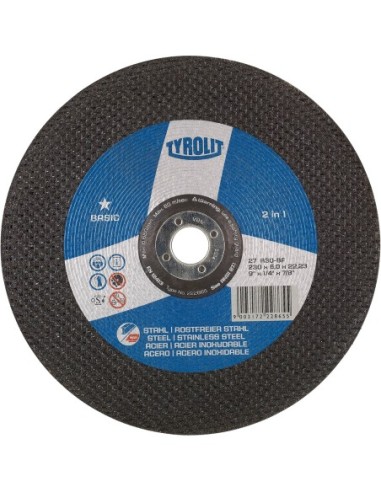 Disco 27c a30-bf 125x6x22,2 basic de tyrolit caja de 10 unidades