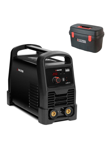 Equipo soldar inverter dirt200cel con accesorios+maletin de solter