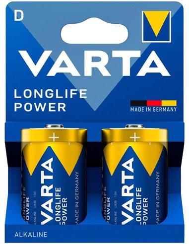 Pila alcalina power-lr-20 d blister(2) varta de varta caja de 6 unidades