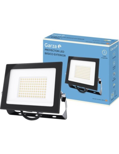 Proyector led negro 75w 6750 lumenes 4000k ip65 de garza