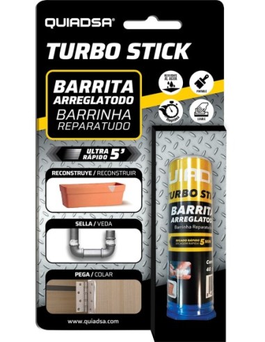 Masilla epoxi quiadsa turbo stick 24ml de quiadsa caja de 12 unidades