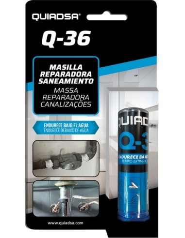 Masilla epoxi quiadsa q-36 48grs de quiadsa caja de 12 unidades