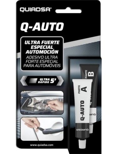 Adhesivo epoxi quiadsa q-auto 20ml de quiadsa caja de 12 unidades
