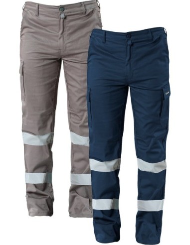 Pantalon easystretch c/b 8038tp azul talla xl de issaline