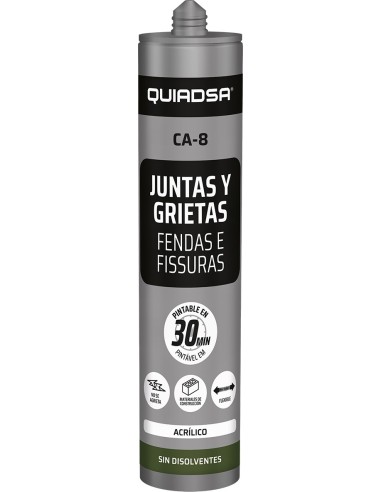 Masilla acril brick-cen ca-8 300ml blanco de quiadsa caja de 25 unidades