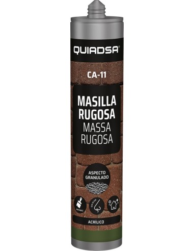Mortero acrilico rugoso ca-11 gris hormigón de quiadsa caja de 12 unidades