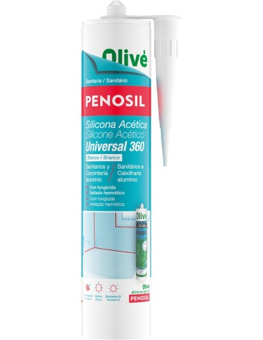 Silicona universal  acida h40084 280ml gris de penosil caja de 24 unidades