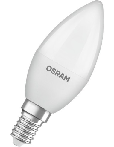 Bombilla led vela 7,5w e14 806lm 4000k de osram caja de 6 unidades