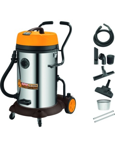 Aspirador seco/liquido inox 2x1200w 75l de ingco