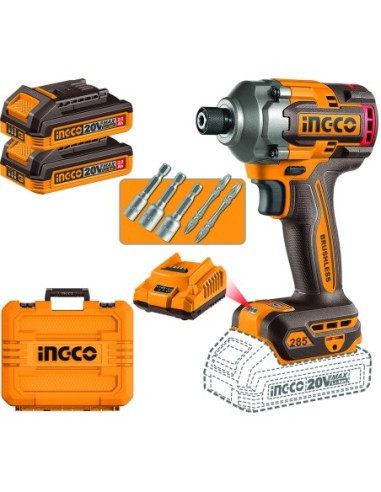 Atornillador impacto 20v 2b 2ah+maletin de ingco