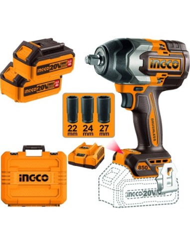 Atornillador impacto 20v 2b 4ah+maletin de ingco
